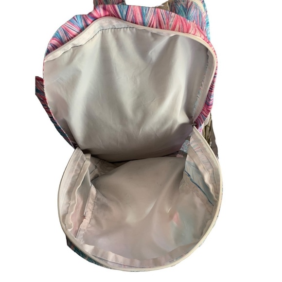 JanSport Big Student Backpack White Pink and Blue Zig Zags X Large Backpack - Picture 5 of 16